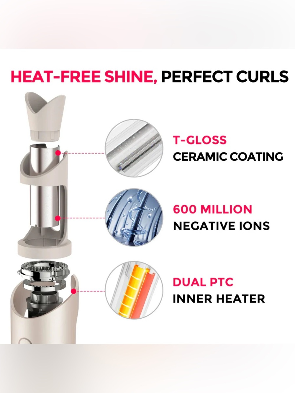 TYMO Curlpro Plus 1" Automatic Curling Iron Ceramic Three Heat Settings - Picture 8 of 13